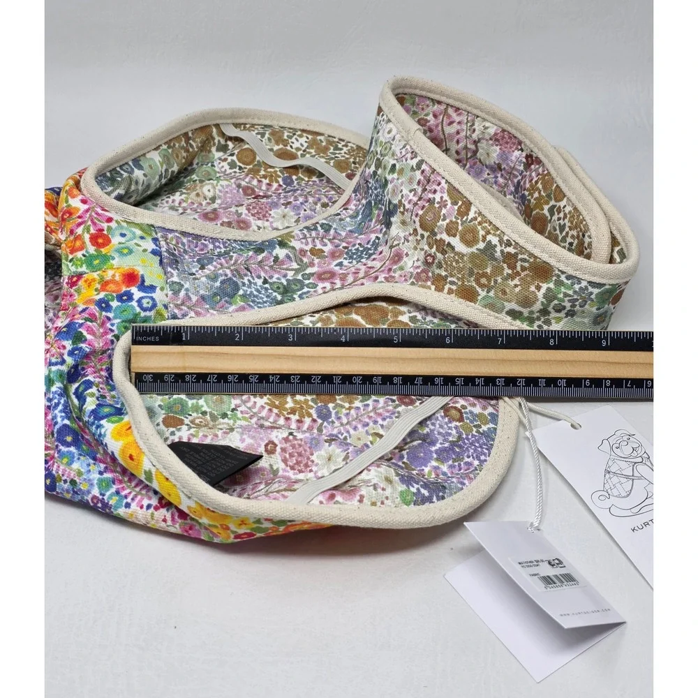 Kurt Geiger London Recycled Dog Coat Floral Multi Color Eagle Head Small New